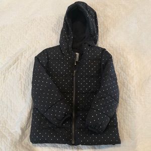 Old Navy Dark Grey w Silver Polka Dots Coat, 5T